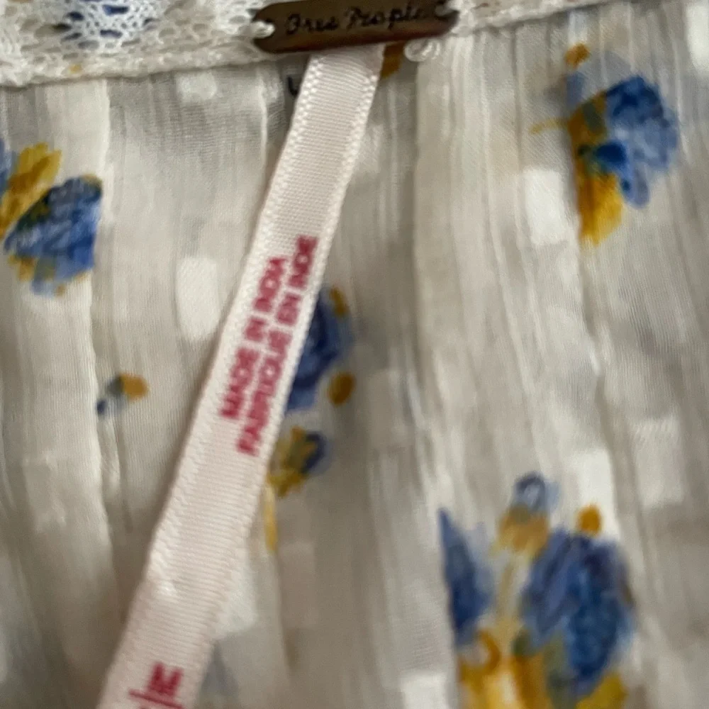 Free People Sheer Flowers in December Blouse